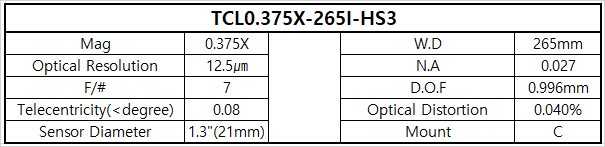 TCL0.375X-265I-HS33 상세스펙 1